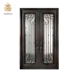 Modern Home Use Wrought Iron Entrance <strong>Door</strong> Beautiful Modern Cast Iron Gate Design NTIRG-004Y - Product Image 6