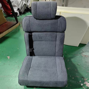 Sièges-lits pliants doubles style rock & roll pour camping-car avec ceinture de sécurité à trois points, accoudoir et housse en tissu - Product Image 4