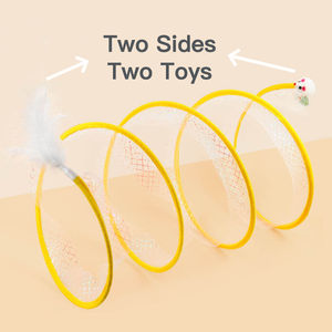 Wholesale Eco-Friendly Nylon Pet Interactive Foldable Spring <b>Cat</b> Toy Portable S-shaped Playing <b>Tunnel</b> - Product Image 5