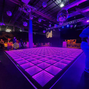 L'usine chinoise a mené la piste de danse miroir 3D RVB pour l'éclairage de scène de bar disco avec télécommande - Product Image 3