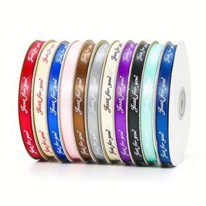 ริบบิ้นผ้าซาตินโพลีเอสเตอร์พิมพ์ลาย ขนาด 1 ซม. x 45 เมตร/ม้วน สำหรับตกแต่งงานแต่งงาน งานปาร์ตี้ งานฝีมือ DIY ของขวัญ และดอกไม้ - Product Image 5