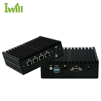 Mini enrutador de PC de hardware de Firewall de diseño sin ventilador personalizado con 4 * Lan pfsense