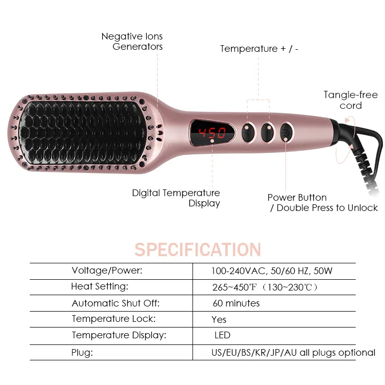 Revair ters-hava saç kurutma makinesi düzleştirici brosse bir cheveux saç düzleştirici iyonik düzleştirici saç düzleştirici ve bigudi