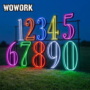 2026 WOWORK Fournitures de mariage : Lettres et chiffres néon géants <span class=keywords><strong>en</strong></span> métal LED sur pied (1,2 m et 1,8 m) <span class=keywords><strong>Mr</strong></span> & Mme pour décoration de fête et de mariage - Product Image 1