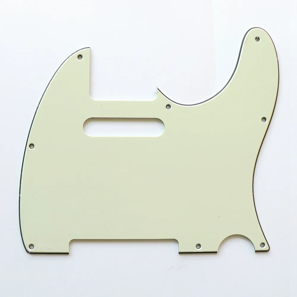 Không có Pickup vít lỗ 3ply cổ điển Bạc Hà màu xanh lá cây TL Guitar Pickguard cho tùy chỉnh guitar