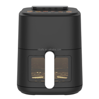 Nouvelle friteuse à air vapeur Aifa 6,5 l avec réservoir d'eau de 500 ml, 2 éléments chauffants, fonction vapeur réelle, friteuse à air numérique intelligente et colorée