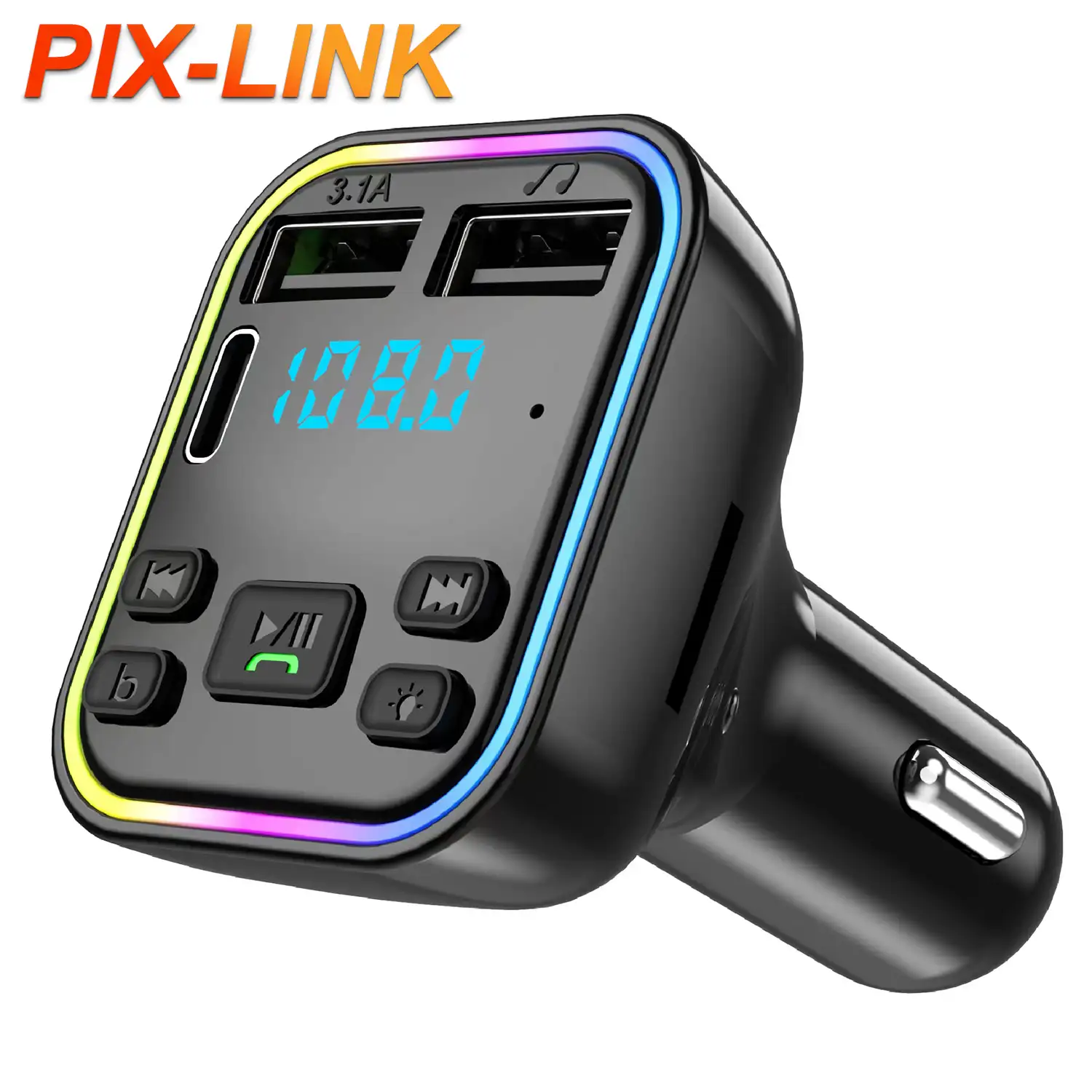 Trasmettitore FM Wireless per auto vivavoce lettore MP3 Kit caricatore doppio USB