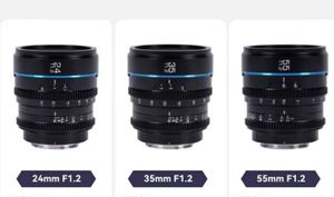 เลนส์กล้องถ่ายภาพยนตร์ SIRUI Night Walker 24 มม. 35 มม. 55 มม. T1.2 S35 รูรับแสงกว้าง สำหรับกล้อง Sony E, Fuji XF, Canon FR และ M4/3 - Product Image 3