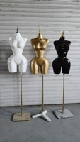 Mannequin de mode sans tête, ajustable, doré, pour présentation de vêtements, avec torse brésilien BBL, courbes généreuses, poitrine et fessier volumineux