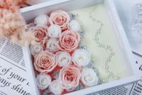 Bunga Mawar Abadi Berkualitas Tinggi dalam Bingkai Foto, Mawar/Bunga Awet dalam Bingkai, Hadiah Hari Valentine dan Hari Ibu