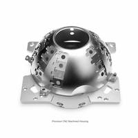 Boîtier en aluminium usiné CNC de précision avec grande ouverture et plaque de base pré-perforée pour capteur de caméra