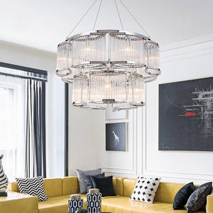 Contemporain E14 Postmoderne Anneau Gland Cristal Argent/or <span class=keywords><strong>Luminaire</strong></span> Lustre <span class=keywords><strong>Luminaire</strong></span> <span class=keywords><strong>Suspendu</strong></span> Pour Salle À Manger - Product Image 5