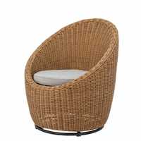 Moderne Simple Hôtel Balcon Grand Fauteuil Jardin Bistro Ensemble Rotin Patio Meubles Extérieur Conversation Ensemble En Osier Pivotant Chaise