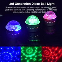 Mini-Disco-Licht, schallaktiviert, mehrfarbig, batteriebetrieben, RGB-Discokugel-Licht