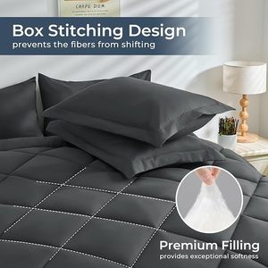 Queen-Size Winter Quilted <strong>Duvets</strong> 100% Polyester Breathable <strong>Fluffy</strong> - Product Image 6