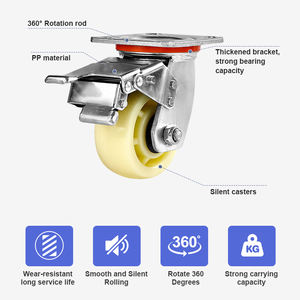 Fabrikpreis Großhandel Hochleistungs-Lenkrollen PP-Räder Industrielle Lenkrolle mit Oberplatte - Product Image 2