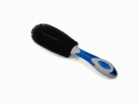 Brosse de lavage de voiture à vente directe d'usine, brosse de nettoyage à tête noire, brosse de lavage extérieure de voiture avec manche bleu pour auto et camion