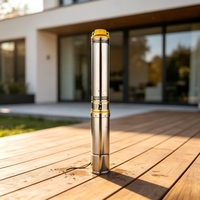 Pompe à eau pour bétail 7,5 CV submersible 4 pouces en acier inoxydable 304, pompe de puits profond 100 m de hauteur de refoulement 4 m³/h, contrôle entièrement automatique haute pression pour le bétail