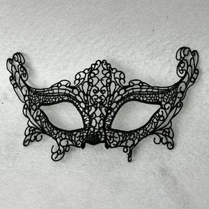 Máscara de media cara de Halloween con diseño de encaje, de PVC, con forma de gato, para baile de graduación - Product Image 4