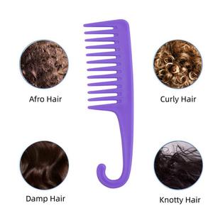 Peine Desenredante de Plástico Portátil de Alta Calidad con Dientes Anchos y Gancho para Peluquería y Uso Doméstico, Venta al por Mayor Personalizada - Product Image 5