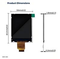 Modul Layar LCD TFT IPS 2,83 Inci Resolusi 480x640 Antarmuka MIPI Layar Warna Resolusi Tinggi untuk Sistem Tertanam