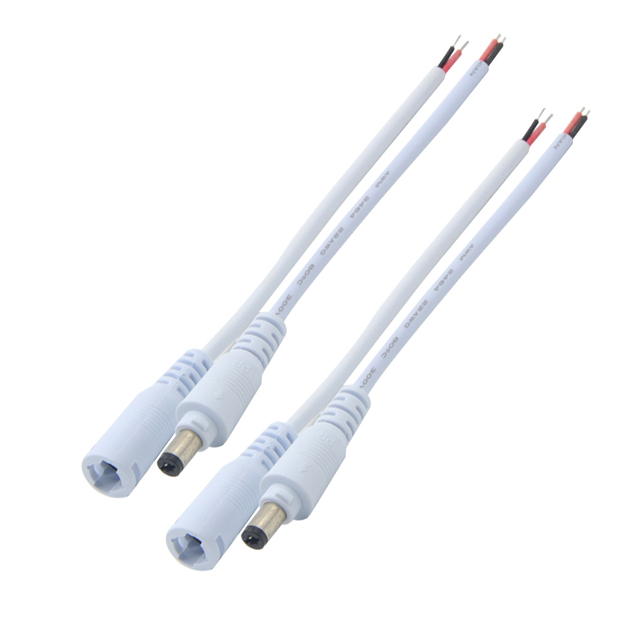 50CM 2.1mm CCTV LED Light Strip DC Power Cable