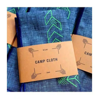 Emballage de manchon en papier en gros imprimé personnalisé écologique recyclé Kraft étiquette ventre bandes chaussettes