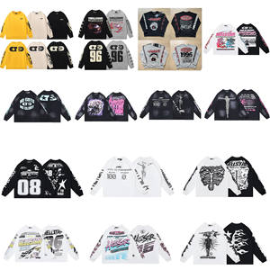 Sweat à capuche style américain unisexe coupe ample col rond manches classiques imprimé tie-dye délavé automne - Product Image 2