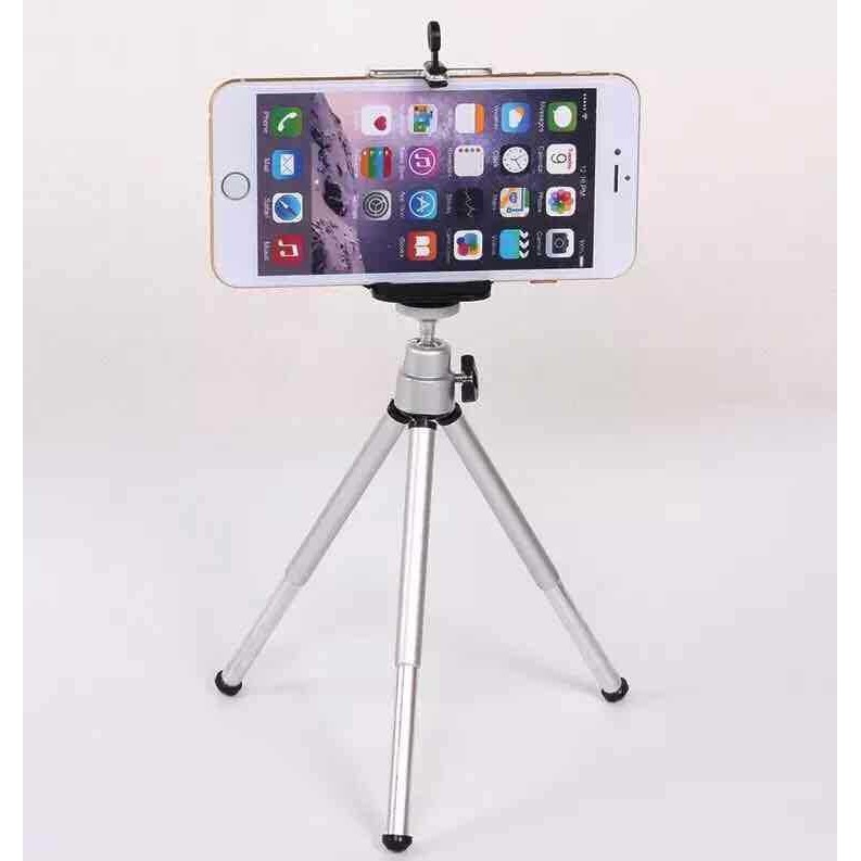 Black tripod phone clip