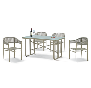 Meubles d'extérieur en gros : Ensemble <span class=keywords><strong>de</strong></span> chaises et table en rotin PE résistant aux intempéries, ensemble <span class=keywords><strong>de</strong></span> salle à manger <span class=keywords><strong>de</strong></span> jardin <span class=keywords><strong>de</strong></span> haute qualité pour cour, hôtel, terrasse - Product Image 3