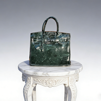 Sculpture d'art moderne, statue au design personnalisé, décoration moderne pour centre commercial, sculpture de sac à main en marbre à vendre