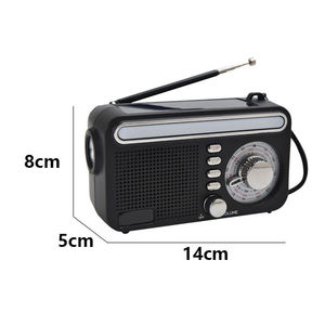 Solar Hand Crank Portable AM FM SW Radio With <b>LED</b> Flashlight Built In <b>Speaker</b> Multi Power Supply For Outdoor Home Use - Product Image 2
