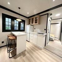 Maison conteneur extensible en acier préfabriquée, étanche, avec attributs personnalisés, 20 pieds ou 40 pieds, avec cuisine et salle de bain
