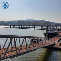 Passerelle flottante robuste en alliage d'aluminium sur mesure pour quai de marina, port de yachts, ponton et jetée