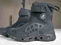 Bottes tactiques amphibies noires pour hommes en cuir véritable imperméables et durables, à laçage rapide en néoprène, vente en gros d'usine, OEM