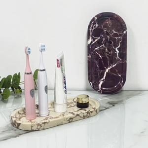 Bandeja de Servicio Multifuncional Nórdica de Lujo con Grabado de Mármol para Joyería y Aromaterapia, Decoración del Hogar, Almacenamiento para Baño de Hotel, Still <span class=keywords><strong>Life</strong></span> - Product Image 4