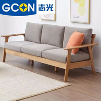 Mfun Big Factory Brand Hot Sale Simple Wooden Sofa Set Design Couch Living Room Furniture Sofa