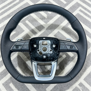 Volant de voiture en cuir perforé pour <span class=keywords><strong>Audi</strong></span> A4 R8 Tt Mk2 Mk3 B8 <span class=keywords><strong>RS</strong></span> TTS Ttrs Rs3 Rs6 RS4 RS5 RS7 A3 A5 A6 C6 A7 A8 A1 Q3 Q5 Q7 - Product Image 3
