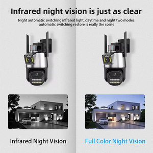 Dual Lens 8MP PTZ Câmera Ao Ar Livre 4K HD Dual Telas WiFi Segurança Câmera IP Auto Rastreamento Câmera de Vigilância CCTV Sem Fio - Product Image 6