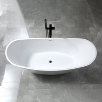 Baignoire autoportante en acrylique moderne et minimaliste en forme de croissant, grande baignoire individuelle pour la maison, les hôtels, les baignoires et les piscines