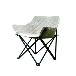 Fauteuil pliant portable d'extérieur 2024 en tuyau de fer avec tissu Oxford en coton, chaise pliante domestique, siège de camping extérieur, tabouret - Product Image 3