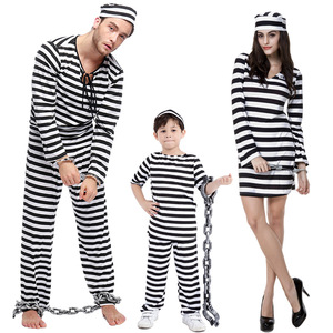 Costume <span class=keywords><strong>de</strong></span> <span class=keywords><strong>prisonnier</strong></span> rayé noir et blanc XJ pour enfant garçon, idéal pour les jeux <span class=keywords><strong>de</strong></span> rôle en Europe et en Amérique - Product Image 1