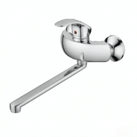 Robinet de baignoire au design classique moderne et minimaliste, avec corps principal en alliage de zinc et noyau en céramique, adapté aux salles de bain d'hôtels et d'appartements