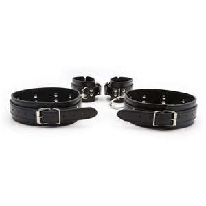 Wholesale adult SM products, couples' bondage, leather hand and leg bindings, leather straps, <b>stage</b> performance <b>props</b> - Product Image 1