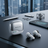 Écouteurs intra-auriculaires Brightblue S52 ANC & ENC à réduction de bruit avec indicateur LED étanche IPX5, ajustement personnalisé, son Hi-Fi