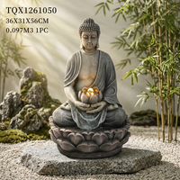 Fontaine Bouddha LED en résine avec finition brillante pour intérieur/extérieur – Vente chaude en gros pour la décoration artistique