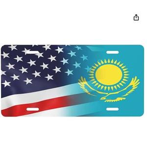 Plaque d'immatriculation patriotique avec drapeaux de <span class=keywords><strong>Maurice</strong></span> et des États-Unis, emblème 6 x 12 pouces, plaque d'immatriculation avant de voiture, accessoire de décoration de voiture - Product Image 2