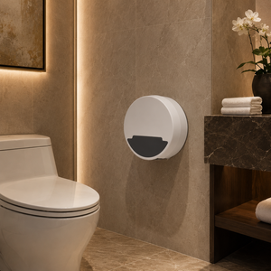 Distributeur de papier mural blanc pour rouleaux <span class=keywords><strong>jumbo</strong></span> – Fournitures hôtelières pour toilettes et salles de bain - Product Image 6