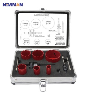 HSK002 19mm-57mm 9 buah <span class=keywords><strong>Set</strong></span> pemotong lubang baja tahan karat, <span class=keywords><strong>Set</strong></span> pemotong gergaji logam - Product Image 2