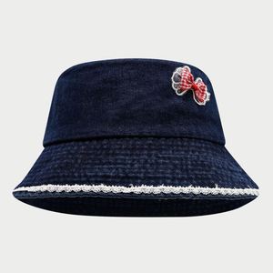 Chapeau Bob en Jean Tendance Été avec Nœud Mignon et Doux, Protection Solaire pour Fille et Femme, Chapeau Bob à Bord en Dentelle - Product Image 6